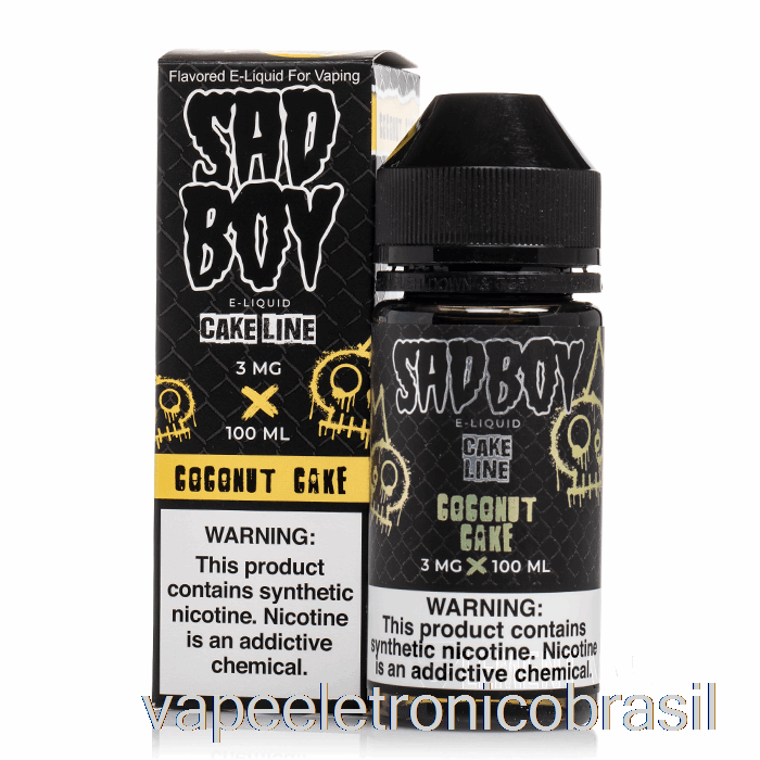 Bolo De Coco Vape Eletrônico - Sadboy - 100ml 3mg